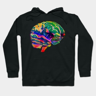 Colorful Glass Human Brain Hoodie